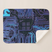 Geek Out Nerd PCB Blue Electronic Circuit Board Sherpadecke (Vorderseite (Horizontal))
