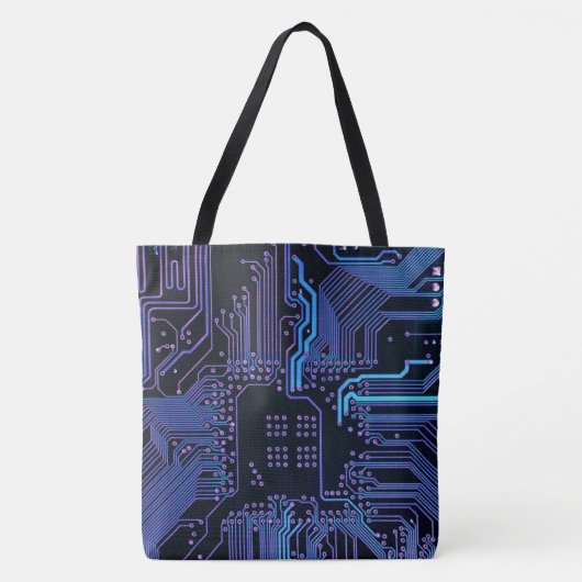 Geek Out Nerd PCB Blue Electronic Circuit Board Tasche (Vorderseite)