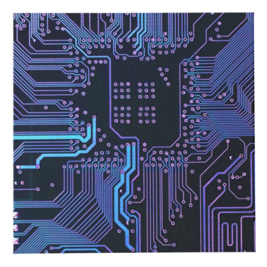 Geek Out Nerd PCB Blue Electronic Circuit Board Würfel (Rechts)