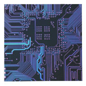 Geek Out Nerd PCB Blue Electronic Circuit Board Würfel (Vorderseite)