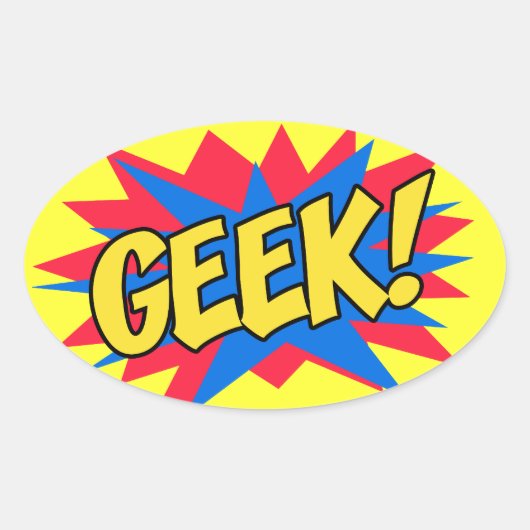 GEEK OVALER AUFKLEBER (Vorderseite)