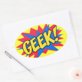 GEEK OVALER AUFKLEBER (Umschlag)