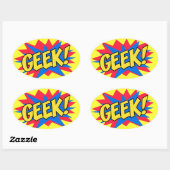 GEEK OVALER AUFKLEBER (Blatt)