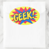 GEEK OVALER AUFKLEBER (Tasche)