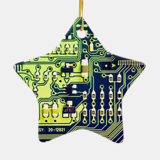 Geek PCB Personalisiert Keramik Ornament (Hinten)