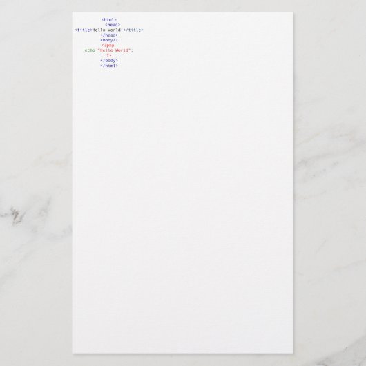 Geek php Greeting Briefpapier (Vorderseite)