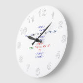 Geek php Greeting Große Wanduhr (Winkel)