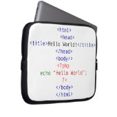 Geek php Greeting Laptopschutzhülle (Vorne Rechts)