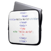 Geek php Greeting Laptopschutzhülle (Vorderseite Links)