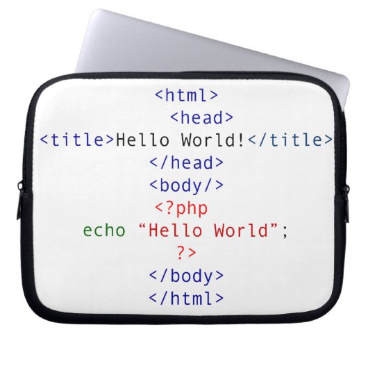 Geek php Greeting Laptopschutzhülle (Vorderseite)