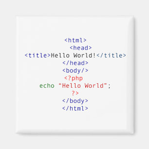 Geek php Greeting Magnet