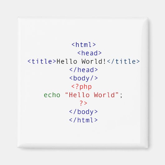 Geek php Greeting Magnet (Vorne)