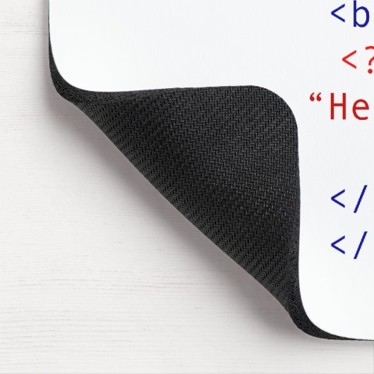 Geek php Greeting Mousepad (Ecke)