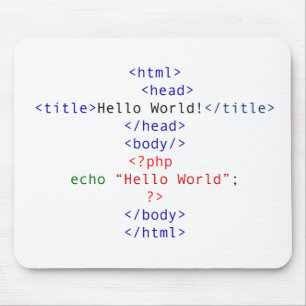 Geek php Greeting Mousepad