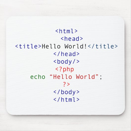 Geek php Greeting Mousepad (Vorne)