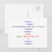 Geek php Greeting Postkarte (Vorne/Hinten)