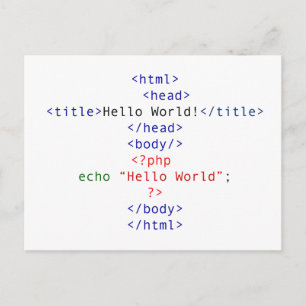 Geek php Greeting Postkarte