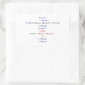 Geek php Greeting Rechteckiger Aufkleber (Tasche)