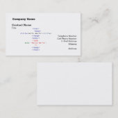 Geek php Greeting Visitenkarte (Vorne/Hinten)