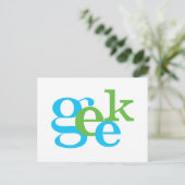 Geek Postkarte (Stehend Vorderseite)