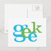 Geek Postkarte (Vorne/Hinten)