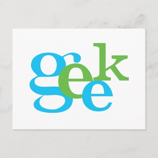 Geek Postkarte (Vorderseite)