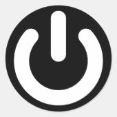 Geek Power Ideology Runder Aufkleber (Vorderseite)