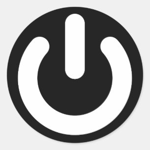 Geek Power Ideology Runder Aufkleber