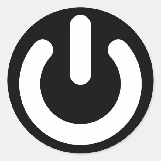 Geek Power Ideology Runder Aufkleber (Vorderseite)