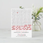 Geek Programmed for Liebe Simple Binary Code Foto Save The Date (Stehend Vorderseite)