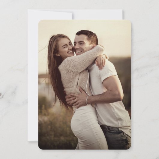 Geek Programmed for Liebe Simple Binary Code Foto Save The Date (Rückseite)