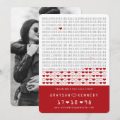 Geek Programmed for Liebe Simple Binary Code Foto Save The Date (Vorne/Hinten)