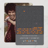 Geek programmiert für Liebe Binärkode Save the Dat Date (Vorne/Hinten)