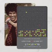 Geek programmiert für Liebe Binärkode Save the Dat Date (Vorne/Hinten)
