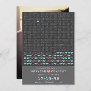 Geek programmiert für Liebe Binärkode Save the Dat Save The Date