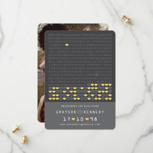 Geek programmiert für Liebe Binärkode Save the Dat Save The Date