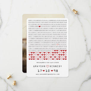 Geek Programmiert Für Liebe Einfacher Binärcode Fo Save The Date