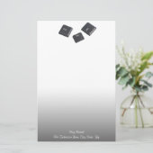 Geek Reboot Computertasten Gray Gradient Briefpapier (Stehend Vorderseite)