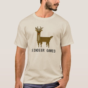 Geek-Ren-Spiel-Pixel-Rudolph-Feiertags-Shirt T-Shirt