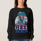 Geek Rex T-Rex Dinosaur Funny Scientists Shirt Che (Vorderseite)