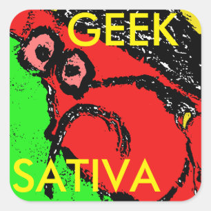 GEEK SATIVA QUADRATISCHER AUFKLEBER