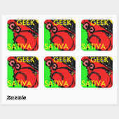 GEEK SATIVA QUADRATISCHER AUFKLEBER (Blatt)