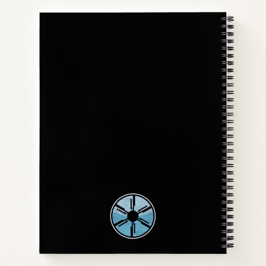 Geek Sci Fi Distrestic Space Blue Ombre Notizblock (Rückseite)