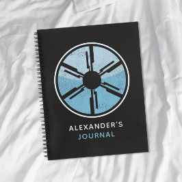 Geek Sci Fi Distrestic Space Blue Ombre Notizblock