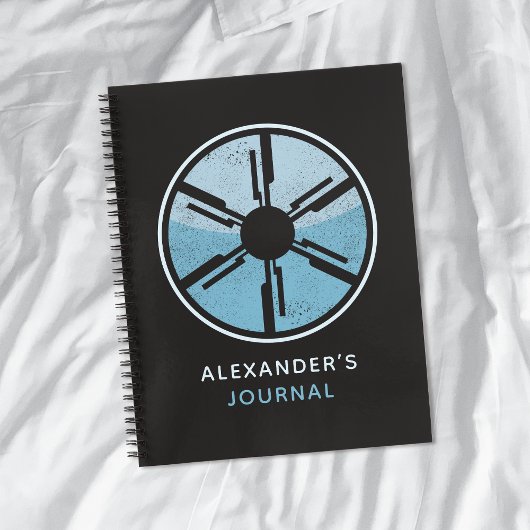 Geek Sci Fi Distrestic Space Blue Ombre Notizblock