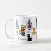 Geek Science Cats. Entdeckungen. Physik, Chemie Kaffeetasse (Links)