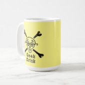 Geek Skull mit Brillen personalisiert Kaffeetasse (Vorderseite Links)