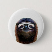 Geek Sloth Button (Vorderseite)