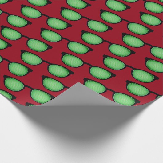 Geek Specs: Brillen mit binärem Code Muster Funny Geschenkpapier (Ecke)