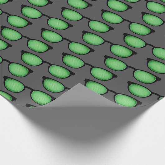 Geek Specs: Brillen mit binärem Code Muster Funny Geschenkpapier (Ecke)